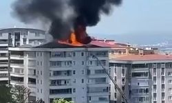 6 katlı binanın çatısında yangın paniği