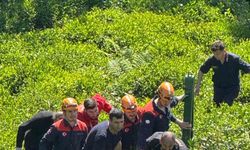 Çay bahçesinden yuvarlanan şahsı AFAD kurtardı