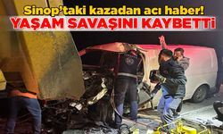 Sinop'ta trafik kazası can aldı
