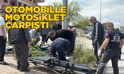 Motosiklet sürücüsü hastaneye kaldırıldı