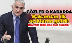 Bakan Ersoy’dan bayram tatili açıklaması