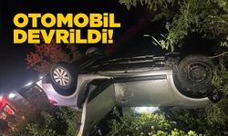 Sinop - Samsun yolunda otomobil devrildi