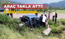 Otomobil şarampole yuvarlandı: 6 yaralı