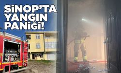 Sinop’ta yangın nedeniyle bir evde hasar oluştu