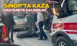 Sinop'ta otomobilin çarptığı motosikletli yaralandı