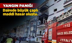 Apartman dairesinde yangın paniği
