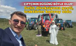 Traktör gelin arabası oldu