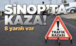 Sinop’ta otomobil ile minibüs çarpıştı