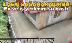 Sağanak nedeniyle bazı ev ve iş yerlerini su bastı