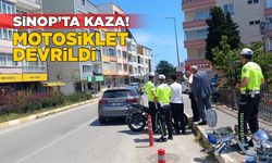 Sinop’ta kaza: Motosiklet devrildi