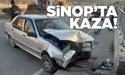 Sinop'ta yola atlayan köpek kazaya neden oldu