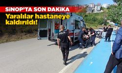 Sinop’ta devrilen motosikletteki 2 kişi yaralandı