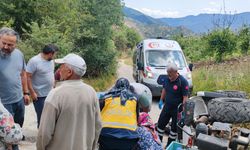 Dört tekerli motor devrildi: 1 yaralı