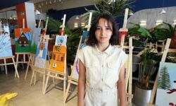 Küçük ressam, sergi gelirini Türk Eğitim Vakfına bağışlayacak