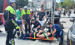 SUV tipi araç ile motosiklet çarpıştı: 1 kişi yaralandı