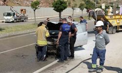 Tokat’ta otomobil elektrik direğine çarptı