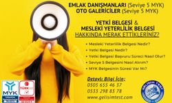 Sorumlu Emlak Danışmanı Seviye 5 ve Motorlu Kara Taşıtları Seviye 5 Mesleki Yeterlilik ve Yetki Belgesi – Belge Zorunlul
