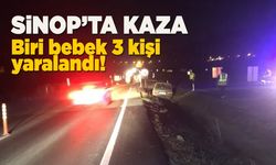 Otomobil yoldan çıktı: 1'i bebek 3 yaralı