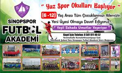 Sinopspor Futbol Akademisi Yaz Spor Okulları başlıyor!