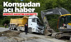 Devrilen hafriyat kamyonunun sürücüsü hayatını kaybetti