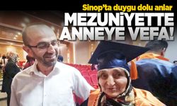 Mezuniyetini annesine ve eşine armağan etti!