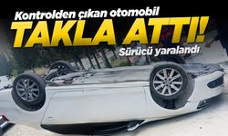 Beton korkuluğa çarparak takla attı
