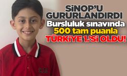 Sinoplu öğrenci merkezi sınavda Türkiye birincisi oldu