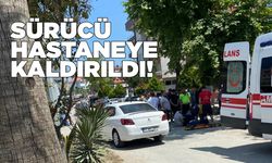 Motosiklet ile otomobil çarpıştı: Sürücü yaralandı