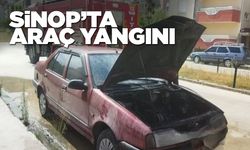 Seyir halindeki araçta yangın çıktı