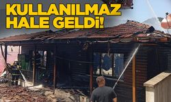 Sinop’ta yanan fabrikanın son hali görüntülendi