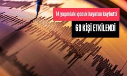 5,8 büyüklüğünde deprem meydana geldi