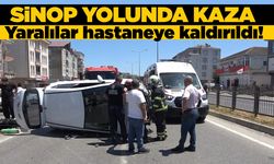 Otomobil kontrolden çıkarak takla attı