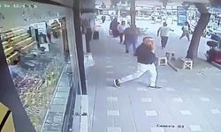 Depremde mağazalardan böyle kaçtılar
