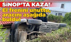 Otomobil evle duvar arasına düştü
