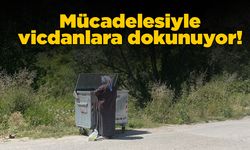 Çöpten topladıklarıyla sokak hayvanlarını besliyor