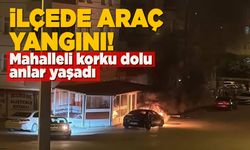 Park halindeki otomobil alev topuna döndü