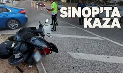 Motosiklet sürücüsü hastaneye kaldırıldı