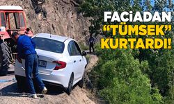 Uçuruma yuvarlanmaktan son anda kurtuldular