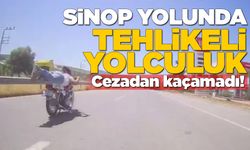 Motosikletin üzerine yattı, cezadan kaçamadı