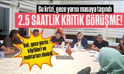 Vali Özarslan, susuzluk tepkisi gösteren köylülerle 2.5 saatlik görüşme yaptı
