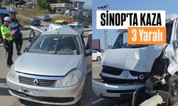 Sinop hastane kavşağında kaza