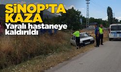 Kontrolden çıkan otomobil toprak alana savruldu