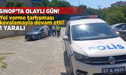 Sinop’ta iki motosiklet otomobili kovaladı