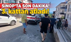 Üçüncü kattan atlayan genç yaralandı