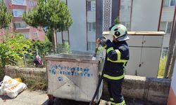Sinop’ta çöp konteynerinde yangın