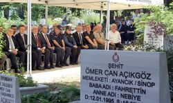 Sinoplu 15 Temmuz şehidi kabri başında dualarla anıldı