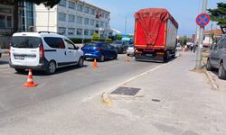 Sinop'ta arıza yapan tır trafiği aksattı