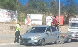 İlçede maddi hasarlı kaza