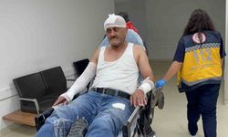 Alevler içinde kaldı, dereye atlayarak yanmaktan kurtuldu