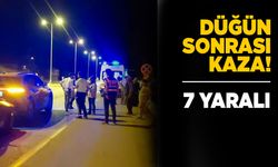 Düğün sonrası trafik kazası: 7 yaralı